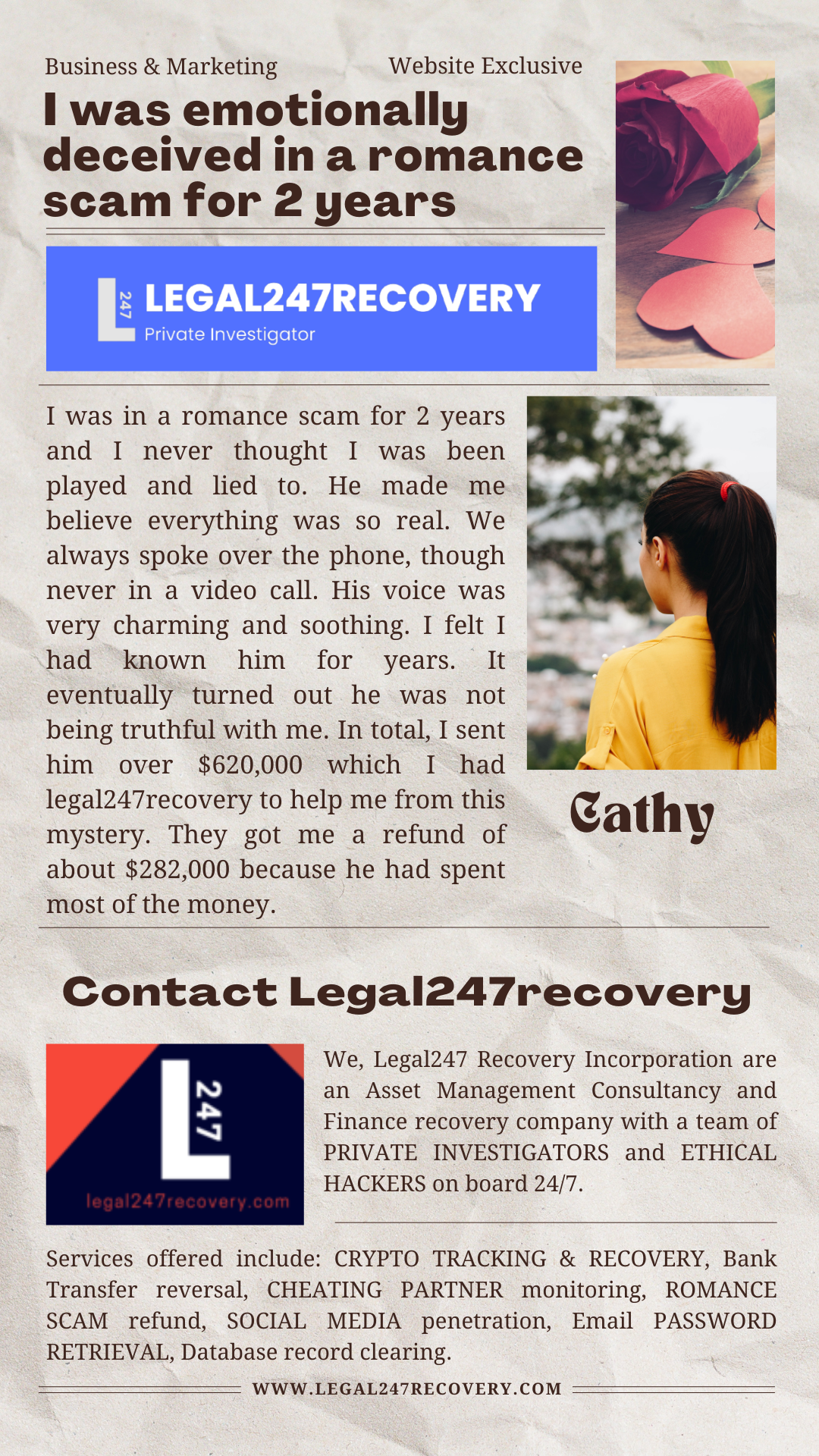 Get your money back through Legal247recovery.com